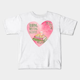 Reading, Writing & Coffee Kids T-Shirt